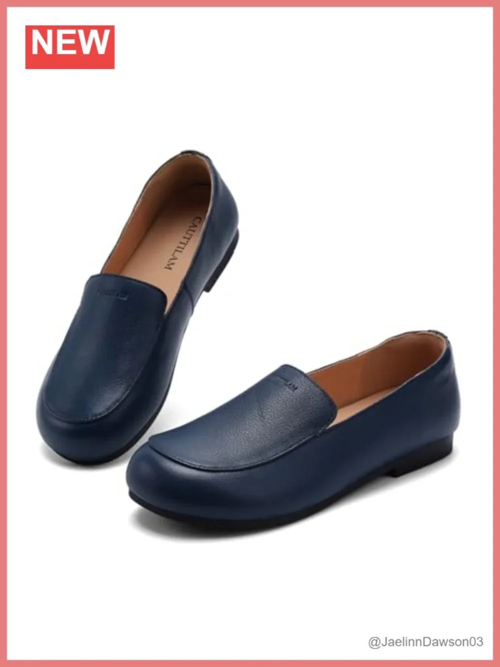 Women's Genuine Leather Loafers Slip-On Moc Toe Shoes Comfort Walking
